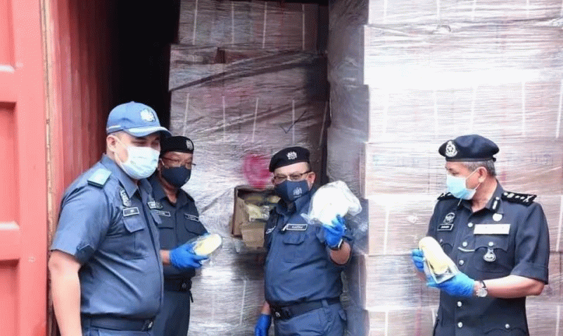 巴生港破获史上最大宗毒品案，16吨毒品藏于三个40尺柜中