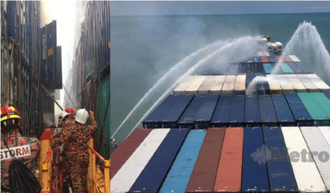 这艘集装箱船起火原因查明：错误申报危险品！船上满载中国货物